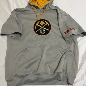 Fanatics Denver Nuggets Yellow and Gray Short Sleeve Hoodie Men’s Size 3XL